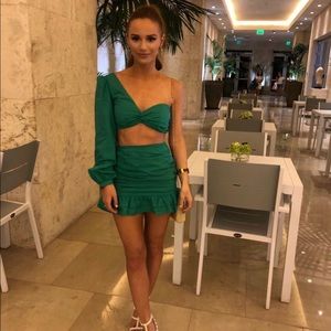Two piece Kelly green set - worn once!